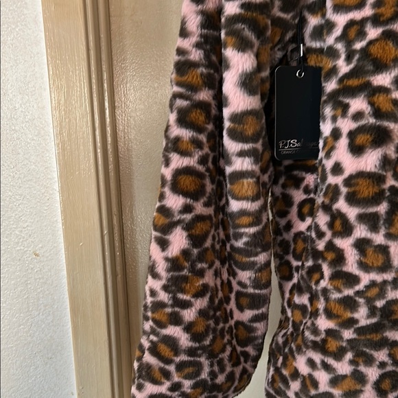 PJ Salvage Pink and Brown Teddy Jacket Plush Faux Fur size S - Picture 8 of 12